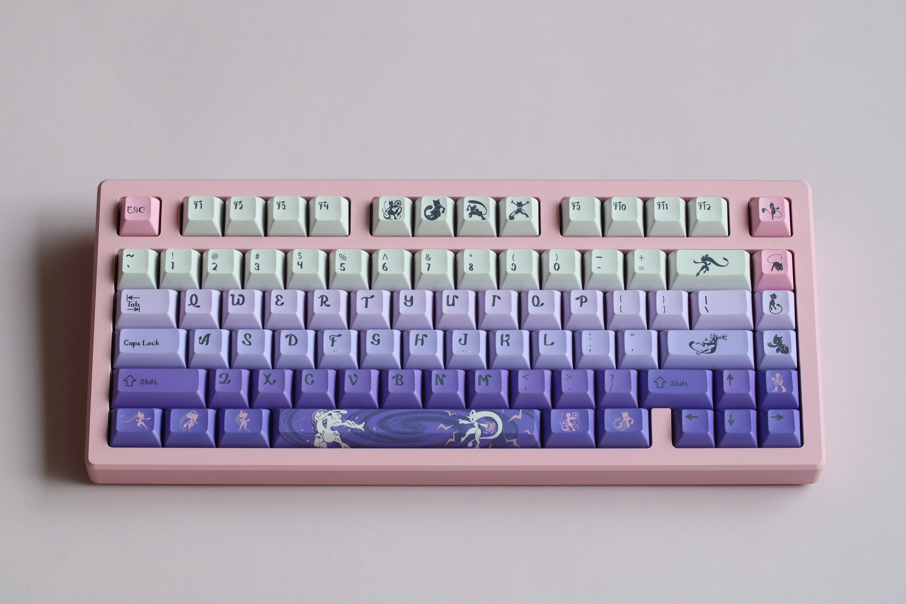 [Group-Buy] Jris75 PCB Gasket Mount Keyboard Kit -  Pink（Alu Weight）