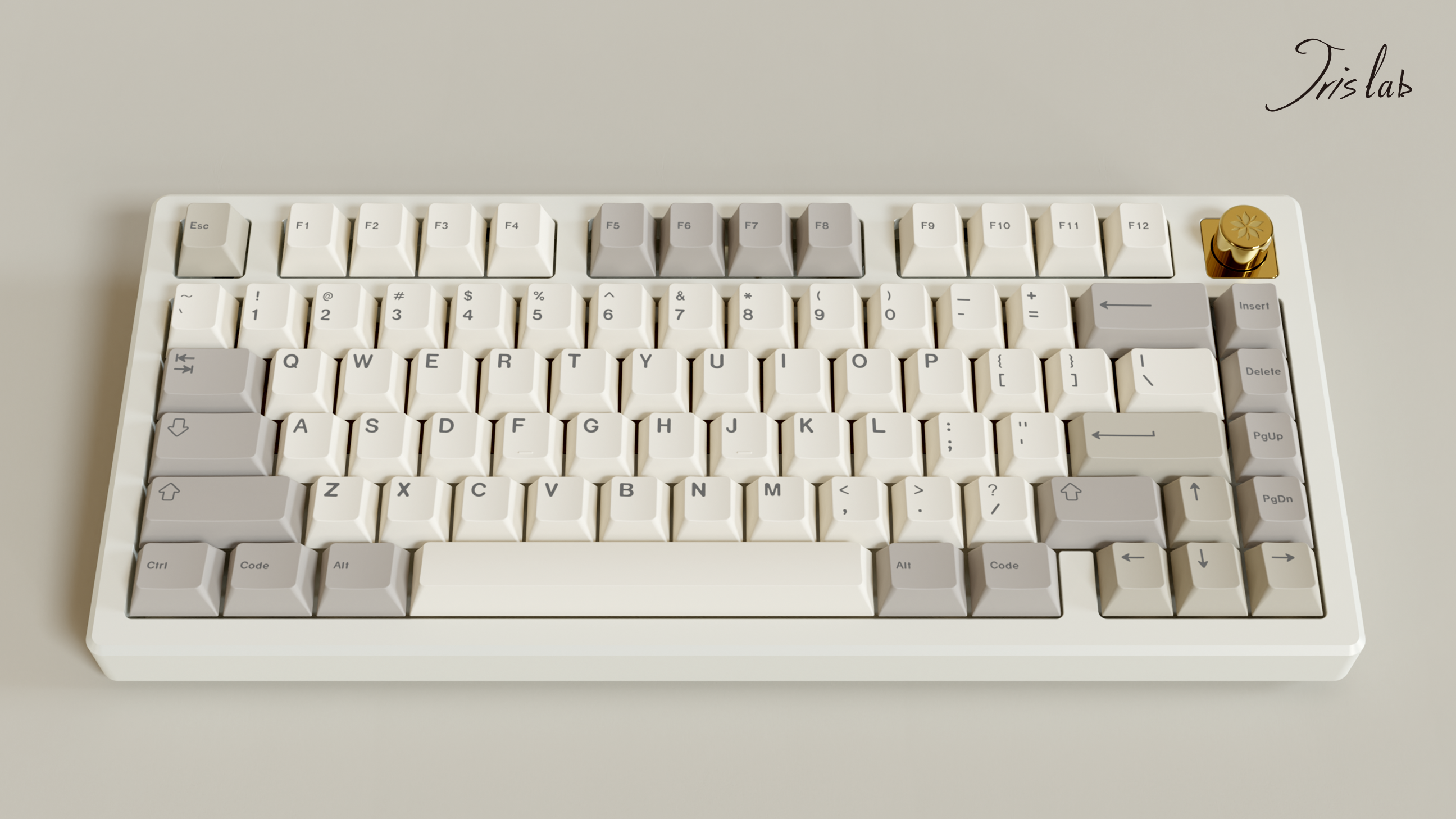 [Group-Buy] Jris75 PCB Gasket Mount Keyboard Kit - Milky-White（PVD Weight）