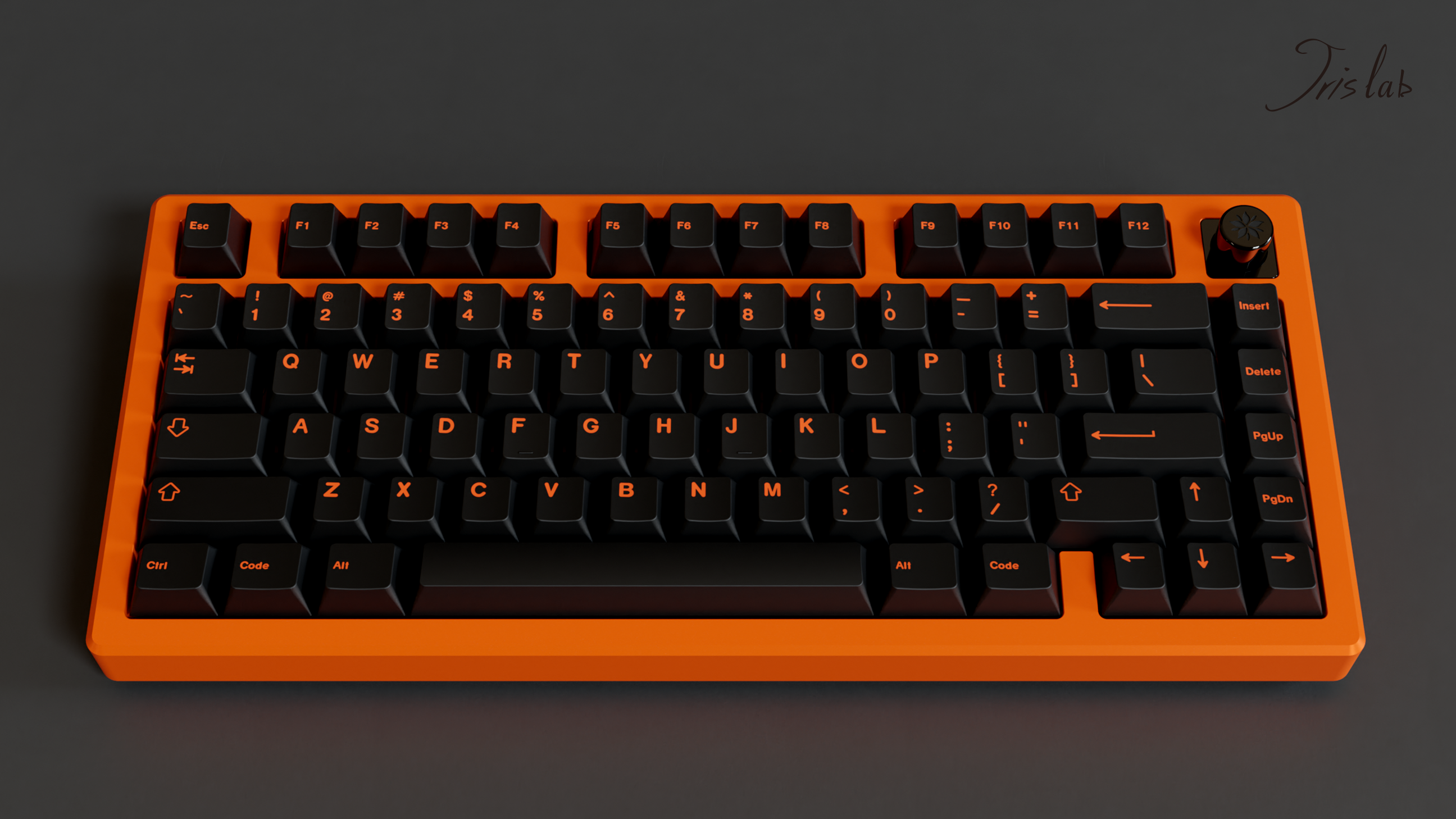 [Group-Buy] Jris75 PCB Gasket Mount Keyboard Kit -  Orange&Black（Alu Weight）