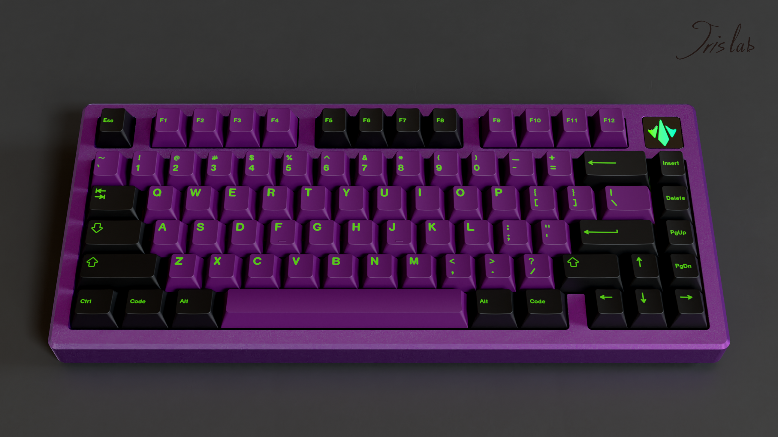 [Group-Buy] Jris75 PCB Gasket Mount Keyboard Kit - Purple&Black（Alu Weight）